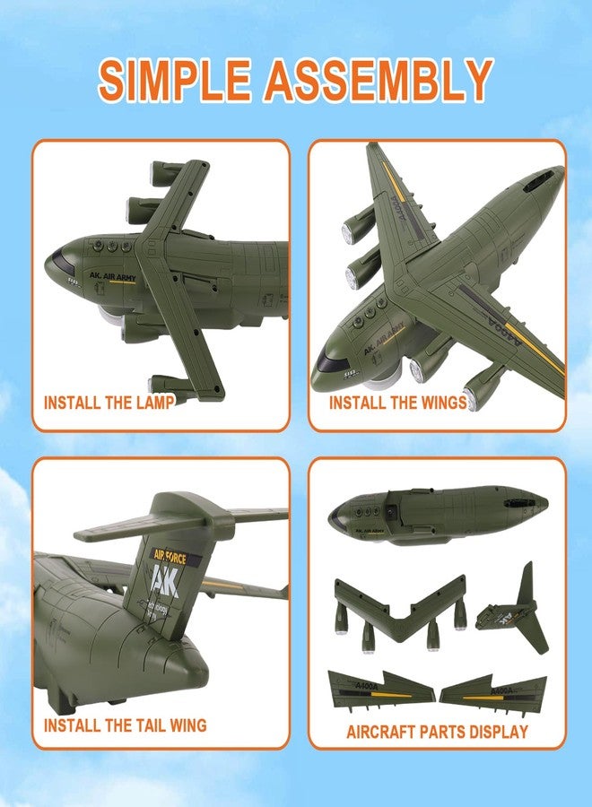 Toyfinity Military Transport Aircraft | Kids Airplane Toy with Light and Sound Effects | Cargo Plane Toy in Army Green | Army Toys for Boys | Military Toys for Toddlers | Holiday & Birthday Gift for Kids - Image 5